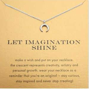 Let Imagination Shine Silver Crescent Necklace